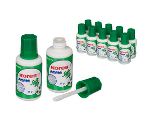 Корректирующая жидкость (штрих) Kores Soft Tip Aqua водная 25 мл